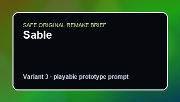 Sable original sable custom game reference artwork 3