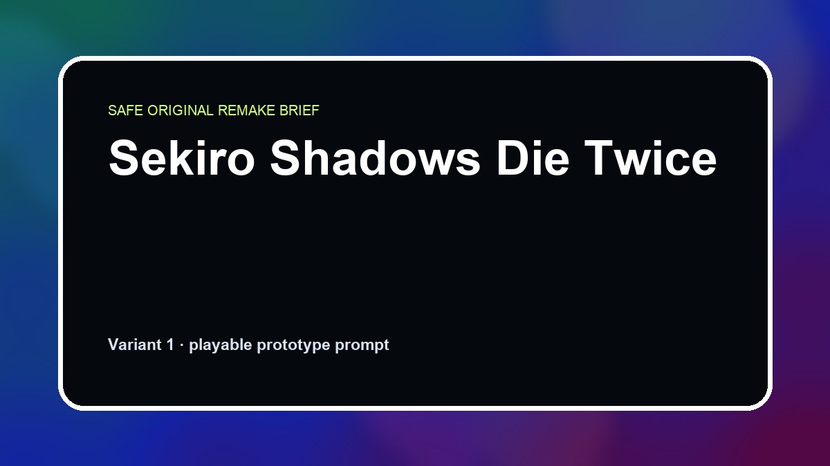 Sekiro Shadows Die Twice original game remake reference artwork 1