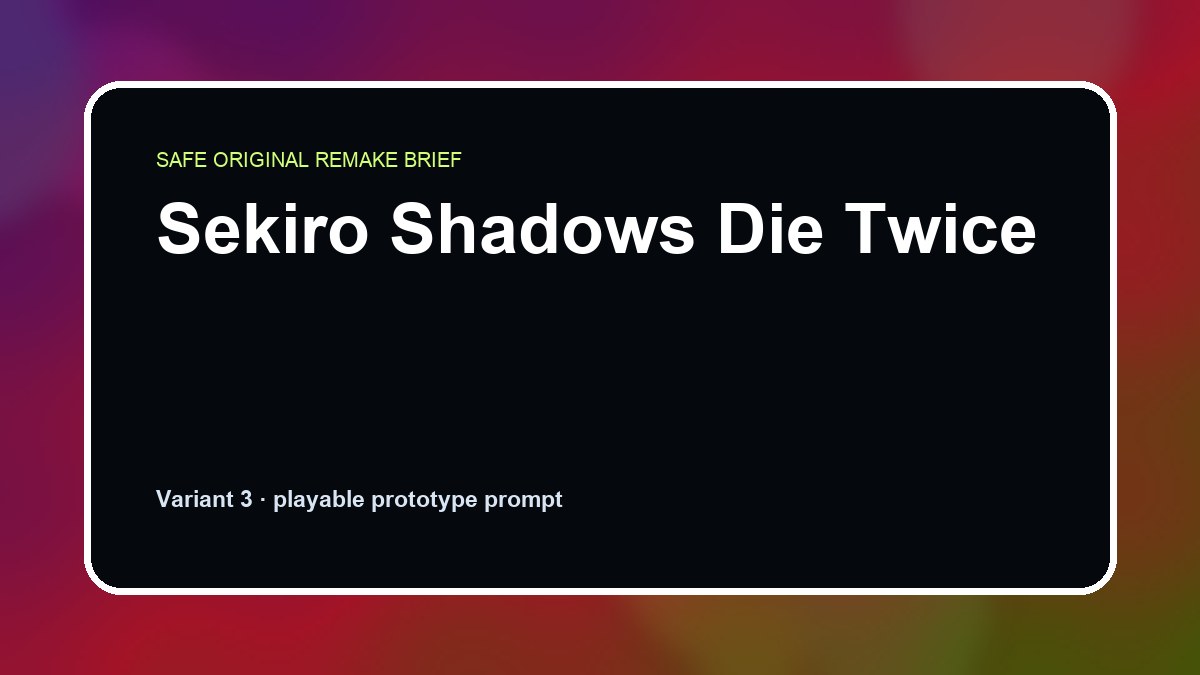Sekiro Shadows Die Twice original game remake reference artwork 3
