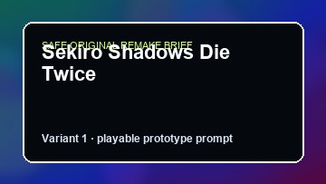 Sekiro Shadows Die Twice Construction Simulator Custom Game Builder preview
