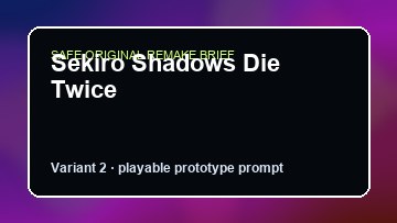 Sekiro Shadows Die Twice original game remake reference artwork 2