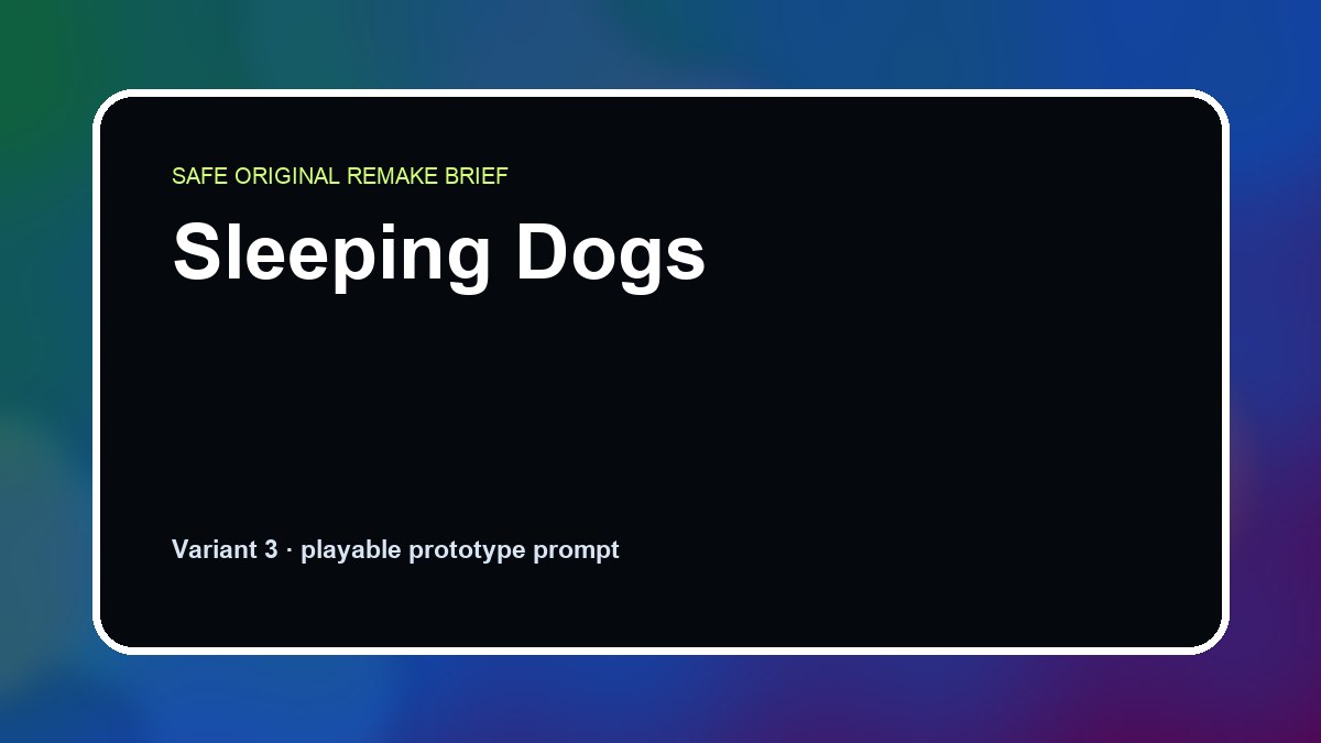 Sleeping Dogs original sleeping dogs custom game reference artwork 3