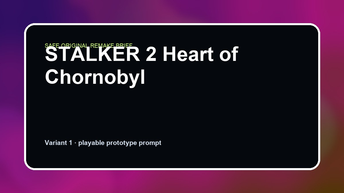 STALKER 2 Heart of Chornobyl original stalker 2 heart of chornobyl custom game reference artwork 1