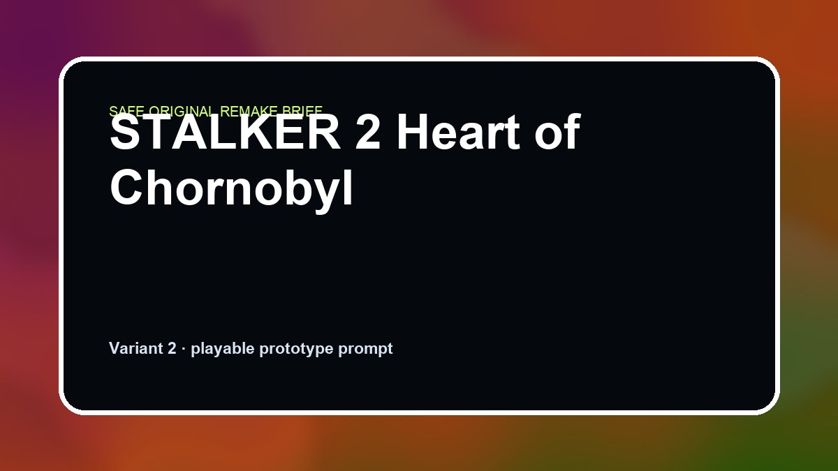 STALKER 2 Heart of Chornobyl original stalker 2 heart of chornobyl custom game reference artwork 2