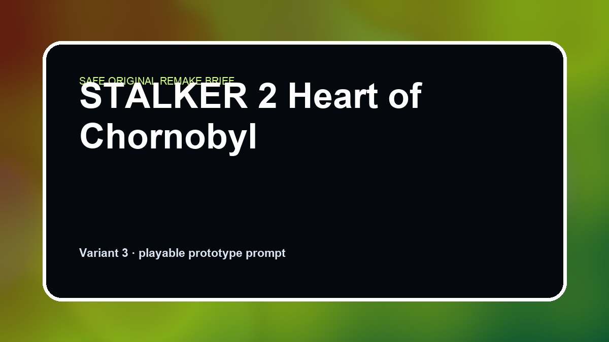 STALKER 2 Heart of Chornobyl original stalker 2 heart of chornobyl custom game reference artwork 3