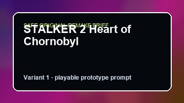 STALKER 2 Heart of Chornobyl Dwarf Fortress DIY Game Maker preview