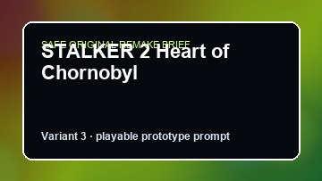 STALKER 2 Heart of Chornobyl original stalker 2 heart of chornobyl custom game reference artwork 3