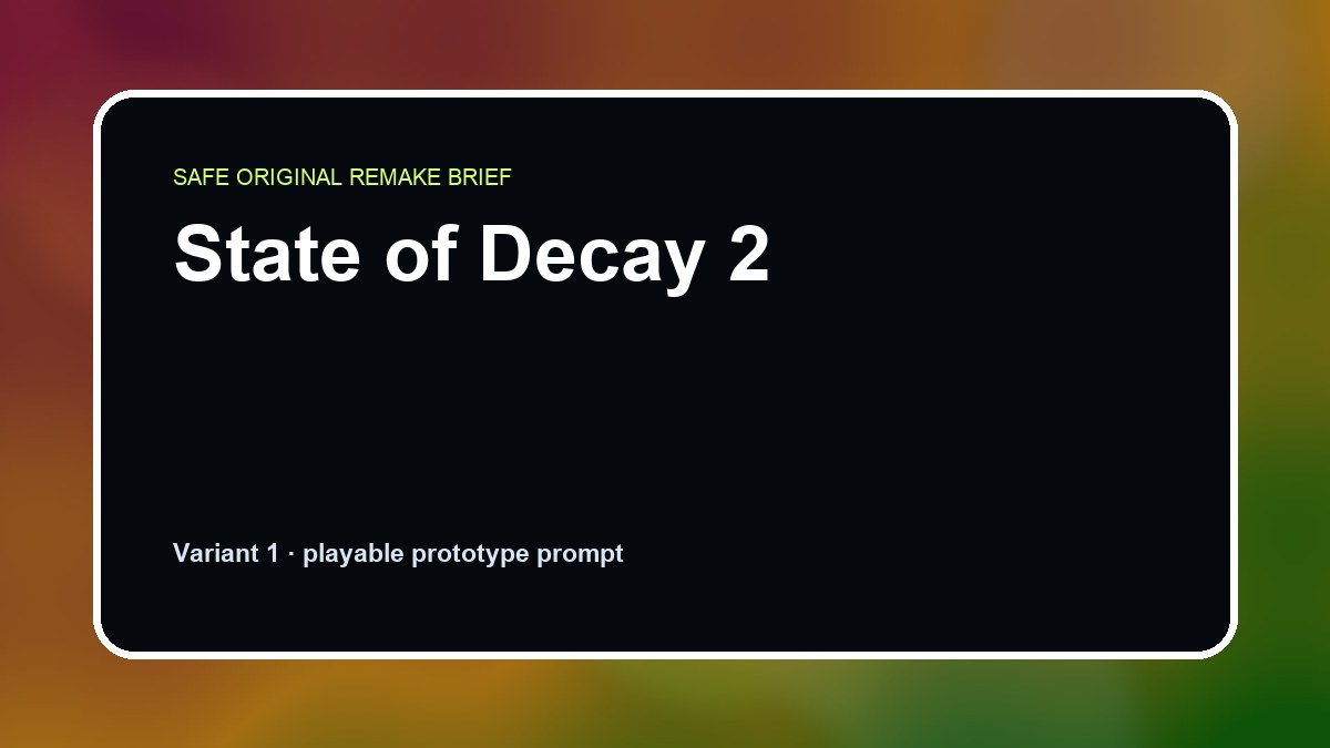 State of Decay 2 original state of decay 2 custom game reference artwork 1