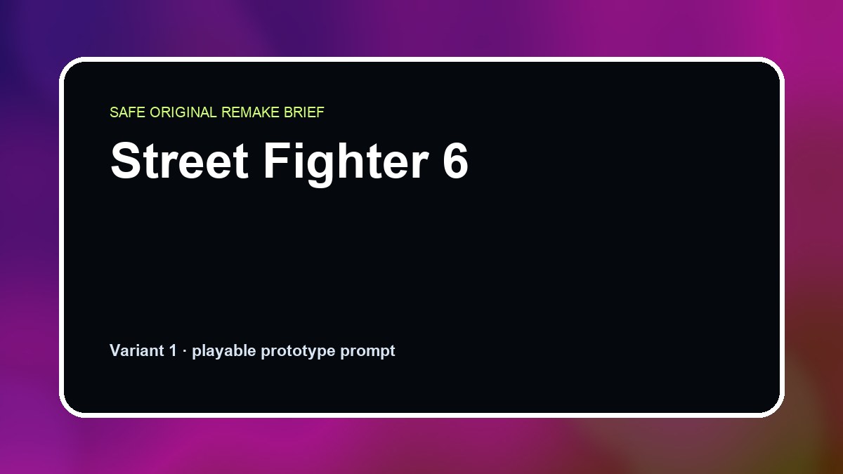 Street Fighter 6 original game remake reference artwork 1