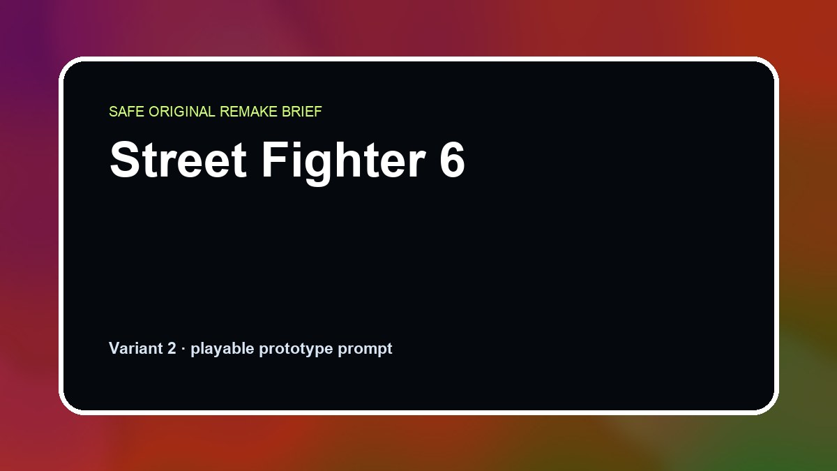 Street Fighter 6 original game remake reference artwork 2