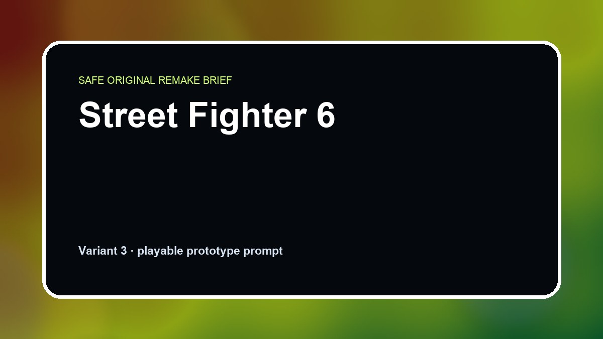 Street Fighter 6 original game remake reference artwork 3