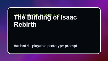 The Binding of Isaac Rebirth Grim Dawn Custom Game Builder preview