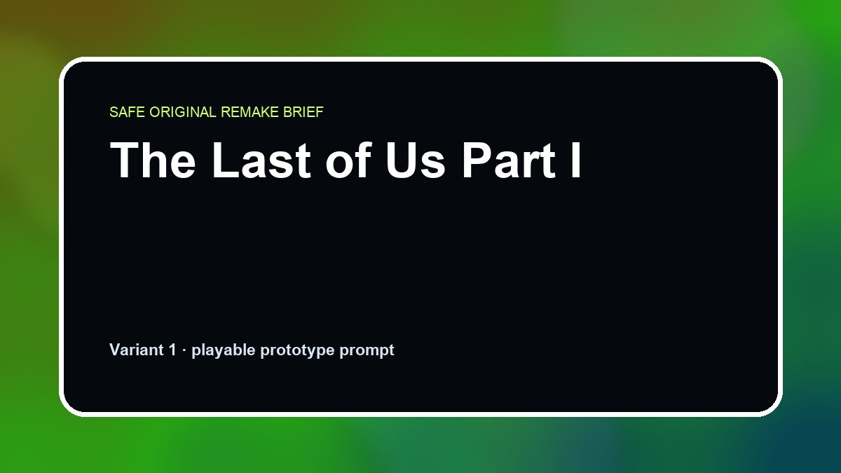The Last of Us Part I original the last of us part i custom game reference artwork 1