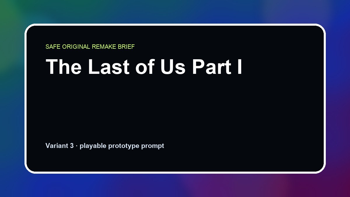 The Last of Us Part I original the last of us part i custom game reference artwork 3