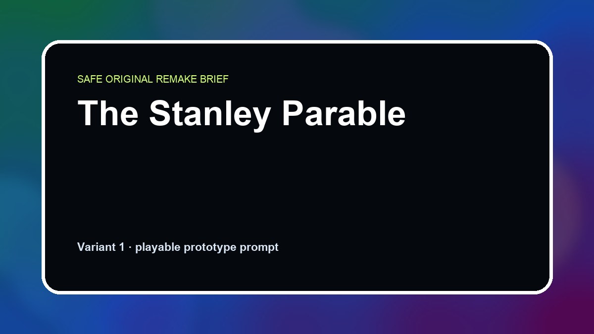 The Stanley Parable original the stanley parable custom game reference artwork 1
