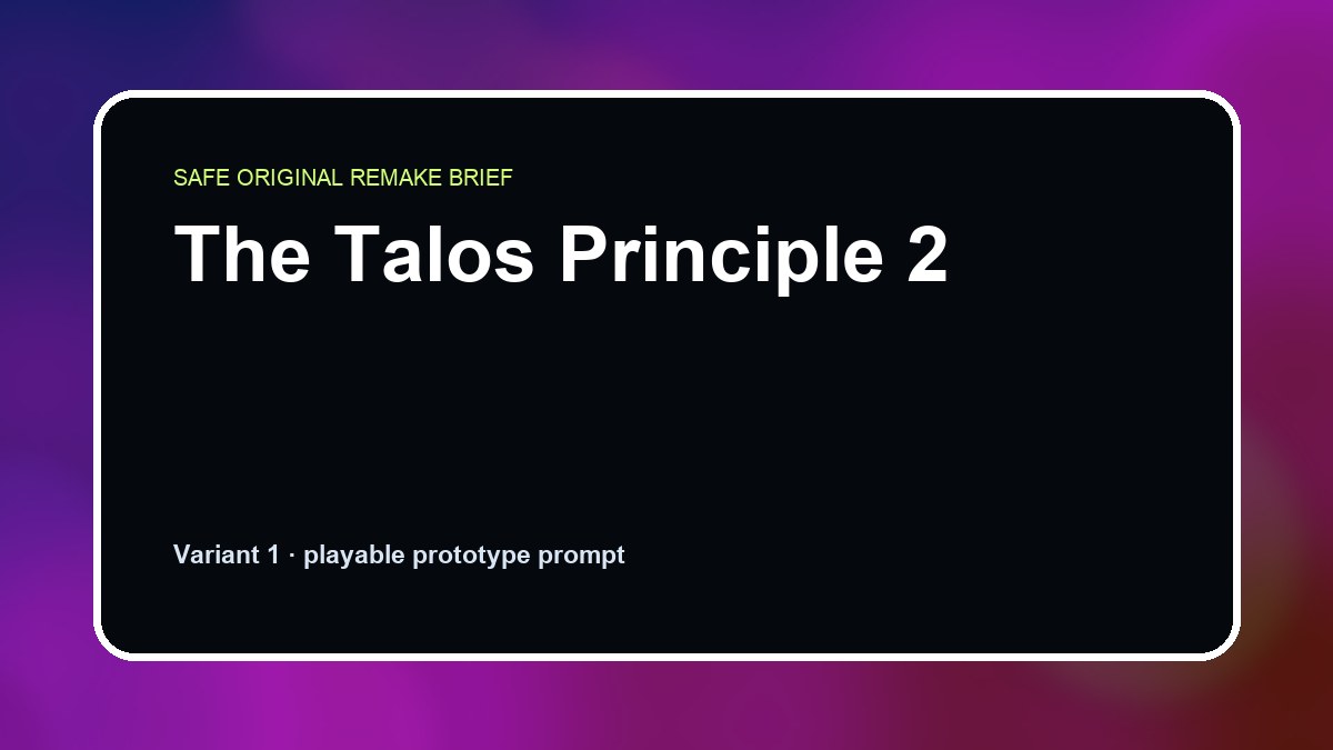 The Talos Principle 2 original game remake reference artwork 1