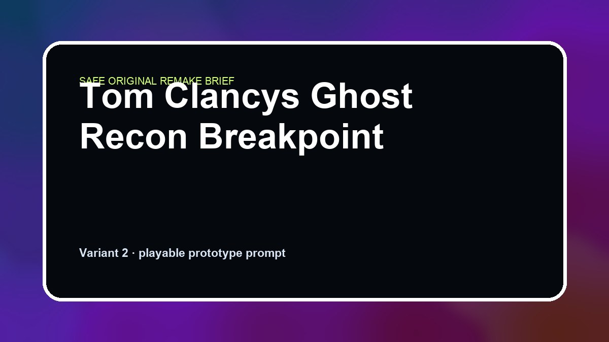 Tom Clancys Ghost Recon Breakpoint original tom clancys ghost recon breakpoint custom game reference artwork 2