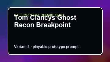 Tom Clancys Ghost Recon Breakpoint original tom clancys ghost recon breakpoint custom game reference artwork 2