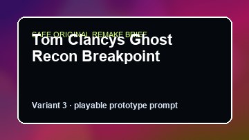 Tom Clancys Ghost Recon Breakpoint original tom clancys ghost recon breakpoint custom game reference artwork 3