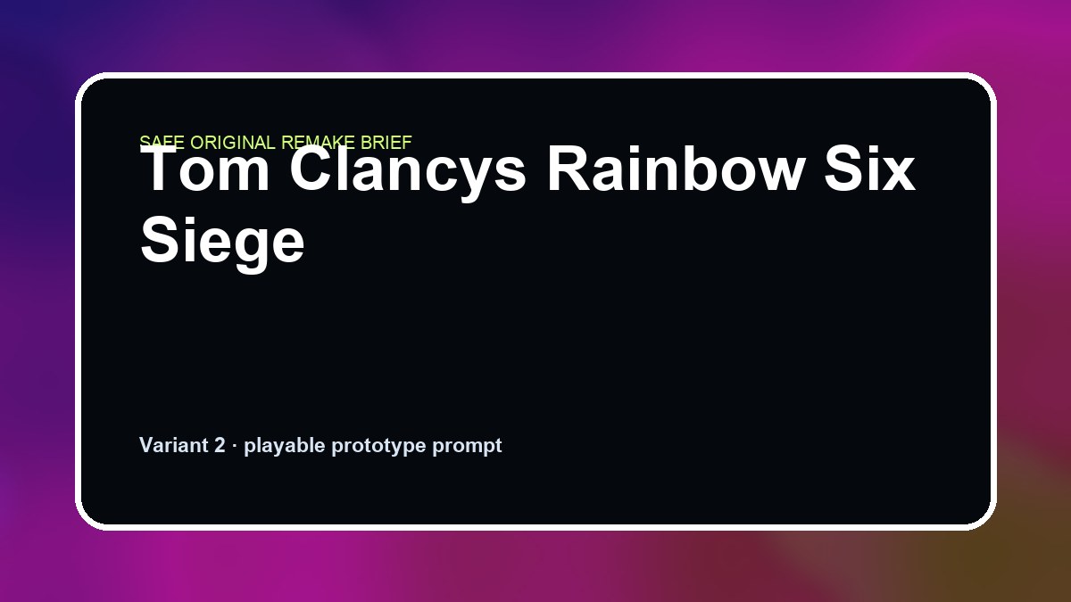 Tom Clancys Rainbow Six Siege original tom clancys rainbow six siege custom game reference artwork 2