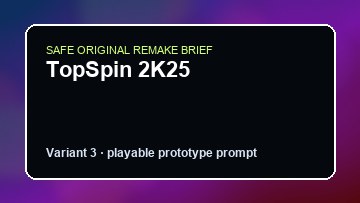 TopSpin 2K25 original topspin 2k25 custom game reference artwork 3