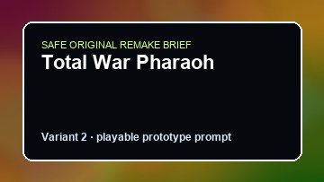 Total War Pharaoh original total war pharaoh custom game reference artwork 2