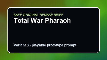 Total War Pharaoh original total war pharaoh custom game reference artwork 3