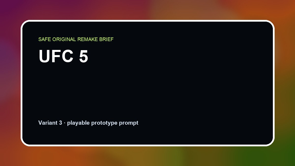 UFC 5 original ufc 5 custom game reference artwork 3