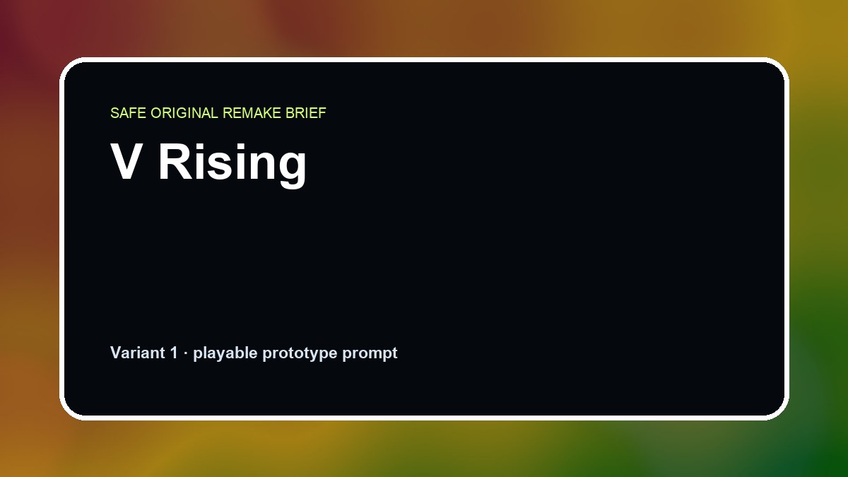 V Rising original game remake reference artwork 1