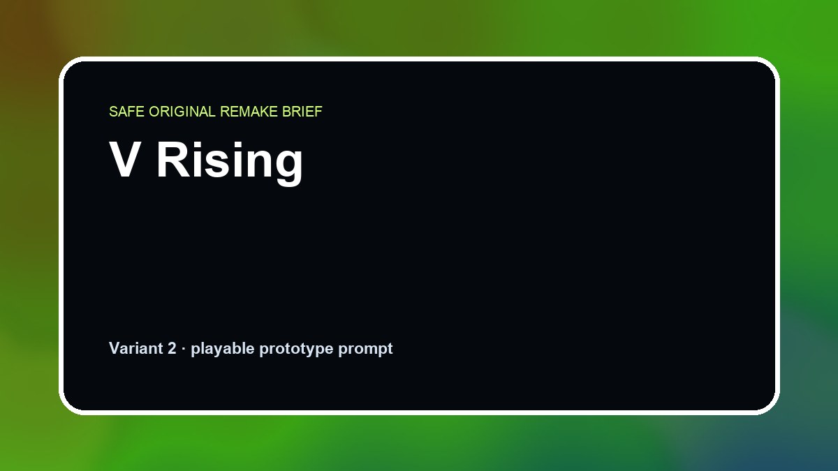V Rising original game remake reference artwork 2