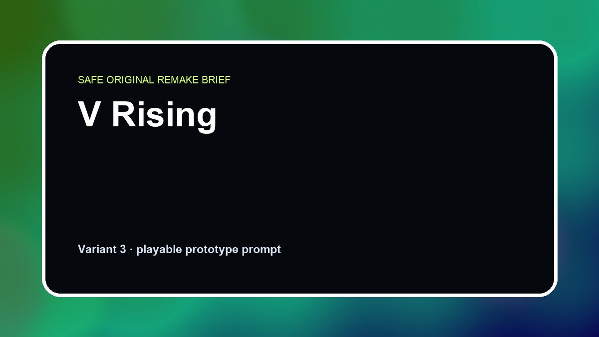 V Rising original game remake reference artwork 3
