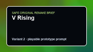 V Rising original game remake reference artwork 2