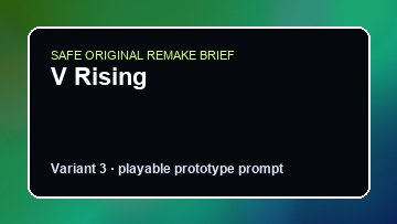 V Rising original game remake reference artwork 3