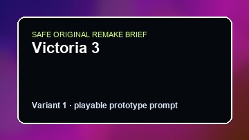 Victoria 3 Mortal Shell DIY Game Maker preview