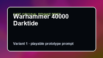 Warhammer 40000 Darktide Dyson Sphere Program Custom Game Builder preview