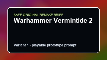 Warhammer Vermintide 2 Judgment Custom Game Builder preview
