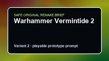 Warhammer Vermintide 2 original warhammer vermintide 2 custom game reference artwork 2