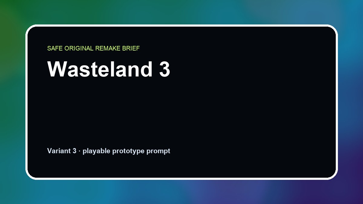 Wasteland 3 original wasteland 3 diy game reference artwork 3
