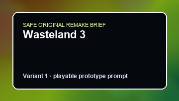 Wasteland 3 Surviving Mars Custom Game Builder preview