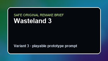 Wasteland 3 original wasteland 3 diy game reference artwork 3