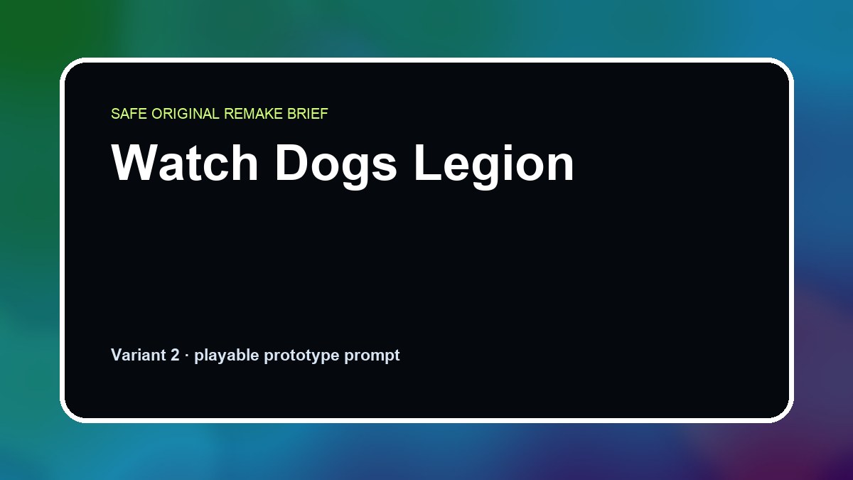 Watch Dogs Legion original watch dogs legion custom game reference artwork 2
