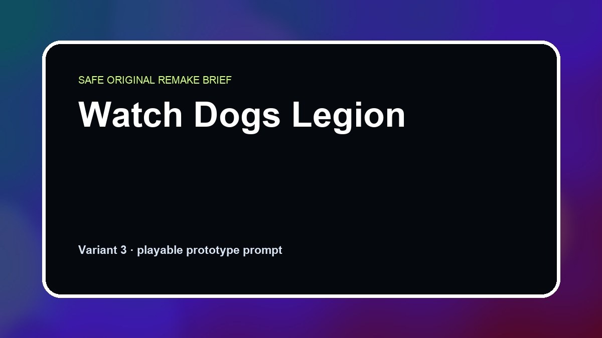 Watch Dogs Legion original watch dogs legion custom game reference artwork 3