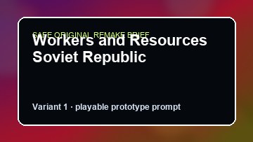 Workers and Resources Soviet Republic Outer Wilds Custom Game Builder preview