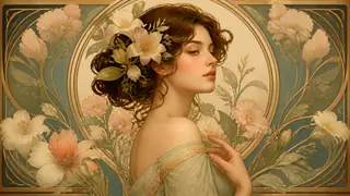 Best AI Art Nouveau Floral Portraits Generator: Create Stunning Art Nouveau Floral Portraits in Seconds example 1