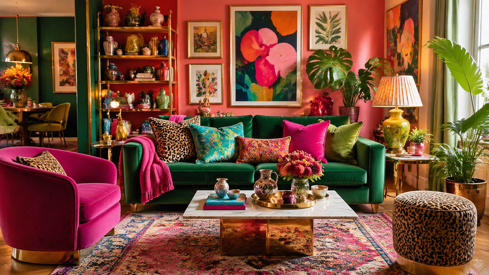 Best AI Colorful Maximalist Apartment Decor Generator: Create Stunning Colorful Maximalist Apartment Decor in Seconds example 1