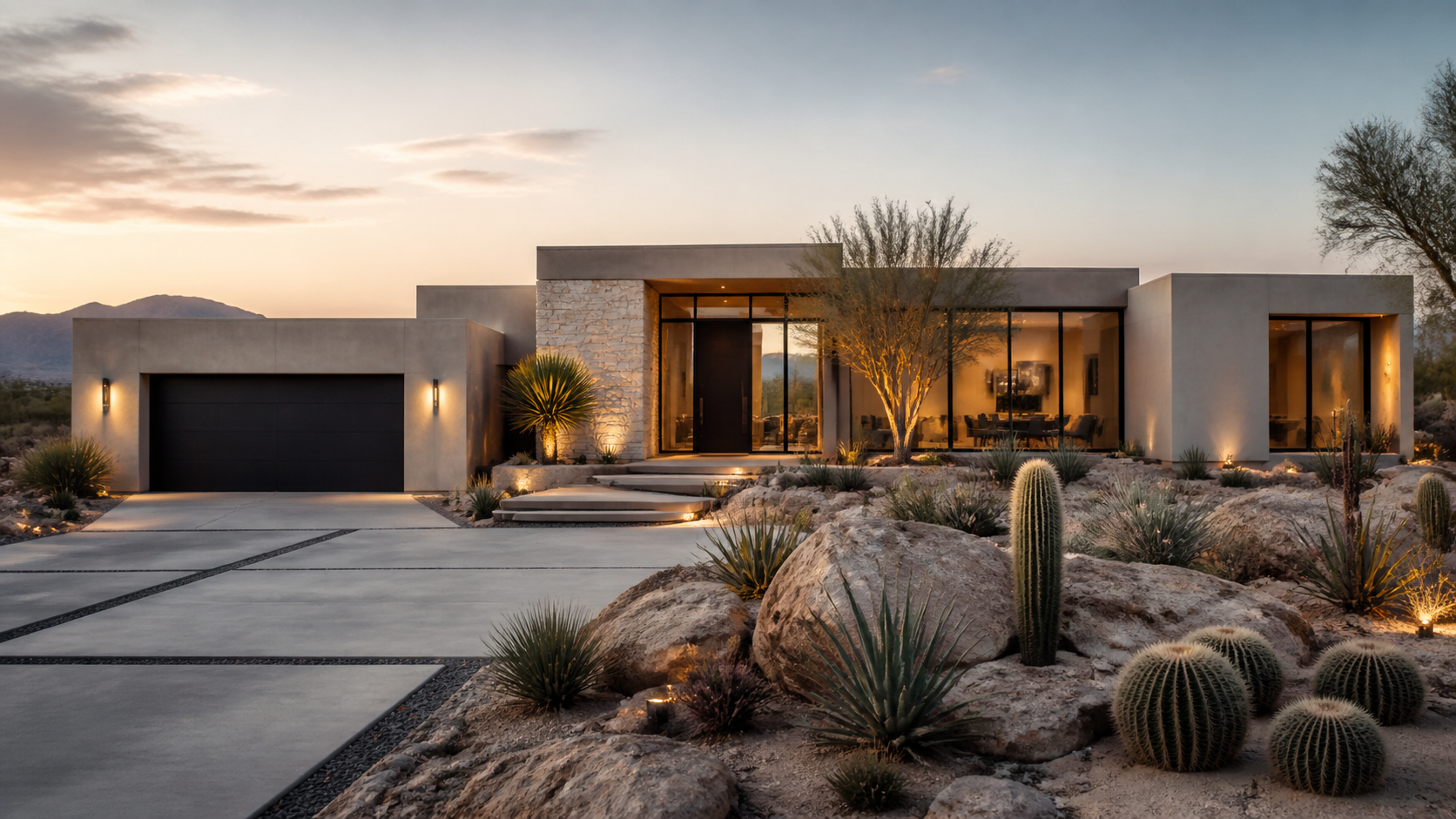 Best AI Desert Modern Home Exteriors Generator: Create Stunning Desert Modern Home Exteriors in Seconds example 1