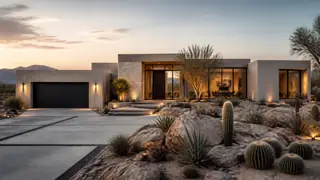 Best AI Desert Modern Home Exteriors Generator: Create Stunning Desert Modern Home Exteriors in Seconds example 1