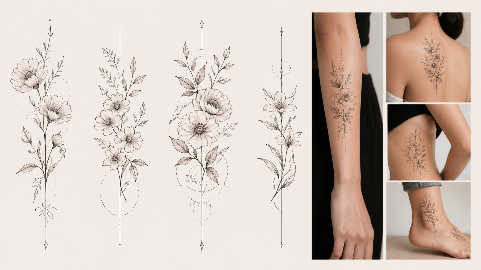 Best AI Fine Line Floral Tattoo Designs Generator: Create Stunning Fine Line Floral Tattoo Designs in Seconds example 1