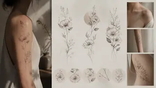 Best AI Fine Line Floral Tattoo Designs Generator: Create Stunning Fine Line Floral Tattoo Designs in Seconds example 3