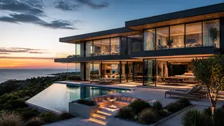 Best AI Glass Wall Modern Mansions Generator: Create Stunning Glass Wall Modern Mansions in Seconds example 3